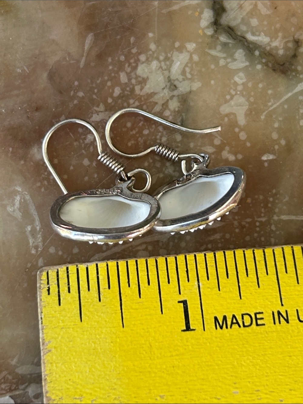 Vintage Ark Shell Drop Earrings - Picture 5 of 5